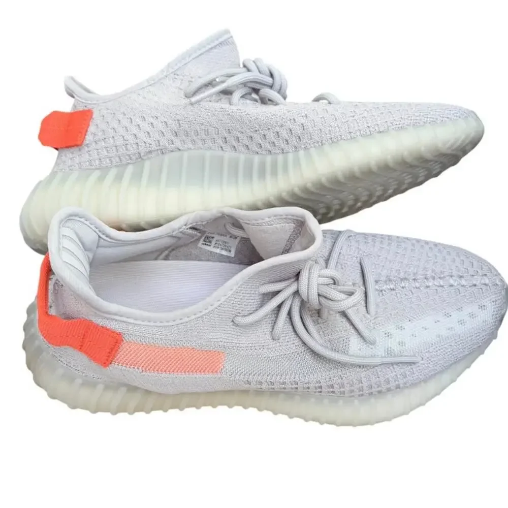 Adidas Yeezy Boost 350 V2 Tail Light FX9017 Grey Orange Primeknit Men Sz 9.5 COA